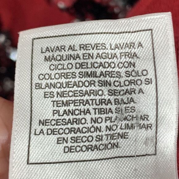 Disney Women's Pullover Mickey Mouse Sequins Long Sleeve T-Shirt Red Size XL - Picture 7 of 9